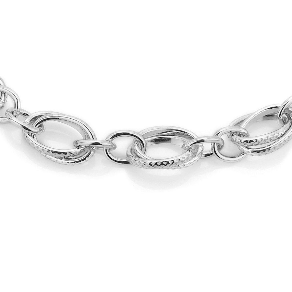 Vanbelle Sterling Silver Jewelry Hand-Made Fancy Link Chain Bracelets